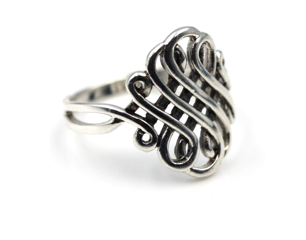 Size P Genuine Sterling Silver Solid Celtic Knot Ring