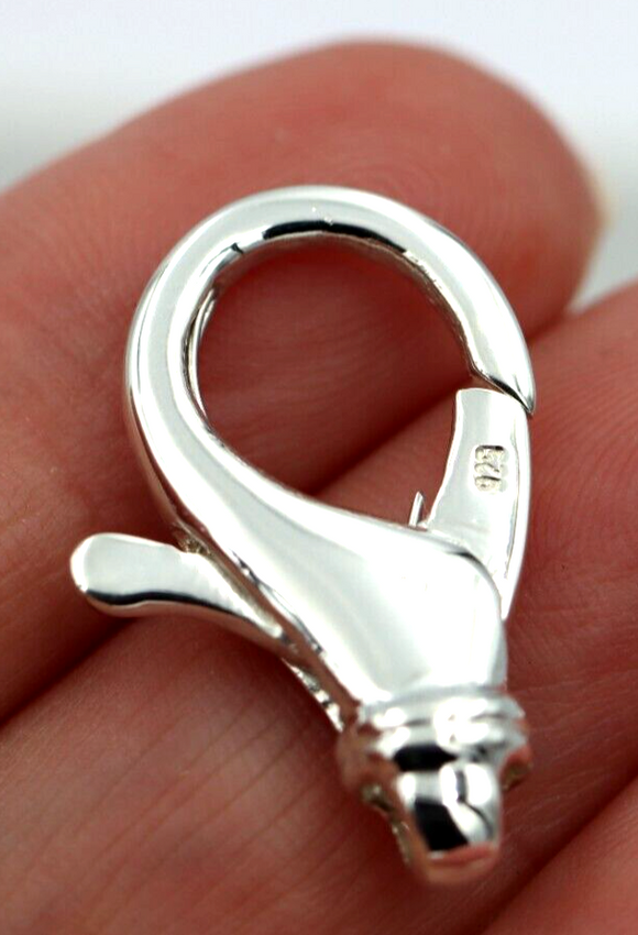 Sterling Silver Large Jumbo Size Lobster Clasp Connector Keyring