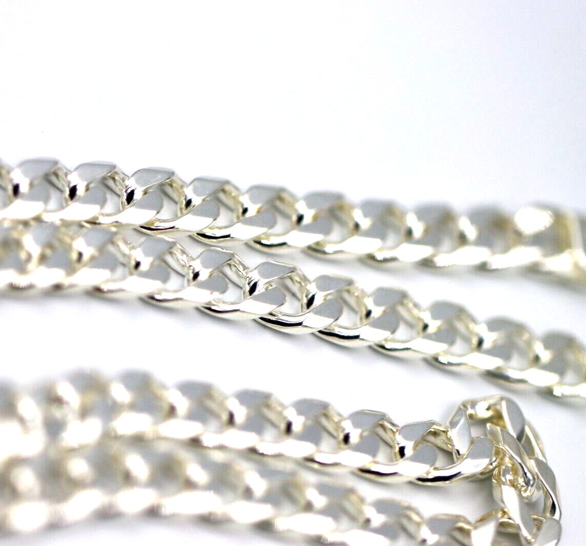 Sterling Silver Diamond Cut Heavy Kerb Curb Chain Chain Necklace 50cm 67gms