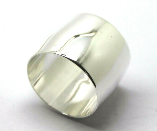 Genuine Size P1/2 Sterling Silver Solid 16mm Extra Wide Band Ring