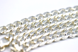 Sterling Silver Diamond Cut Heavy Kerb Curb Chain Chain Necklace 50cm 67gms