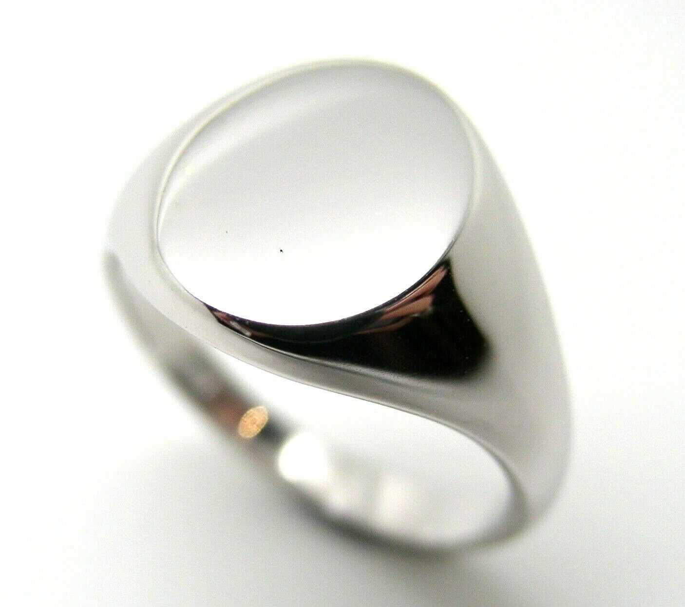 Genuine Size M Sterling Silver 925 Solid Heavy Signet Ring