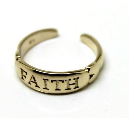 Kaedesigns, Brand New 9ct Yellow & White or Rose Gold Faith Toe Ring custom made