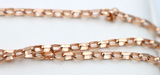 Genuine 9ct Rose Gold Diamond Cut Oval Belcher Chain Necklace 60cm 9.7gms