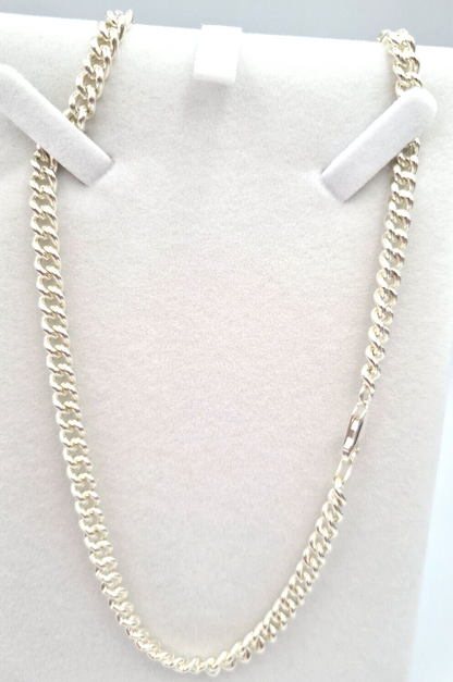 Sterling Silver Heavy Kerb Curb Chain Chain Necklace 55cm or 60cm