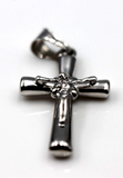 Genuine Hollow 14ct 14K White Gold Crucifix Cross Pendant *Free express post oz
