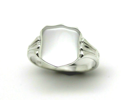 Kaedesigns New Sterling Silver Shield Large Signet Ring In Your Ring Size