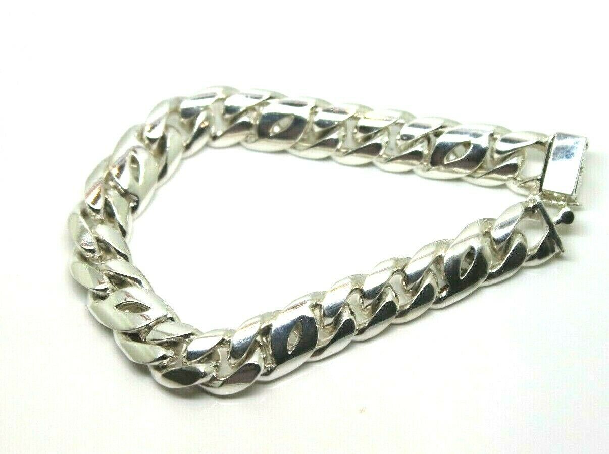 Heavy Fine Silver 999 Kerb Curb Bracelet 21cm 78.03Grams*Free Express Post In Oz