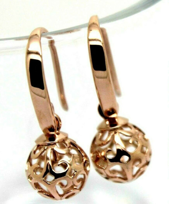 Kaedesigns New Genuine 9ct Yellow, Rose or White Gold 10mm Ball Drop Filigree Earrings