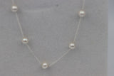 Genuine Sterling Silver Freshwater Cultured Pearl Necklace - 42cm + 5cm Extender