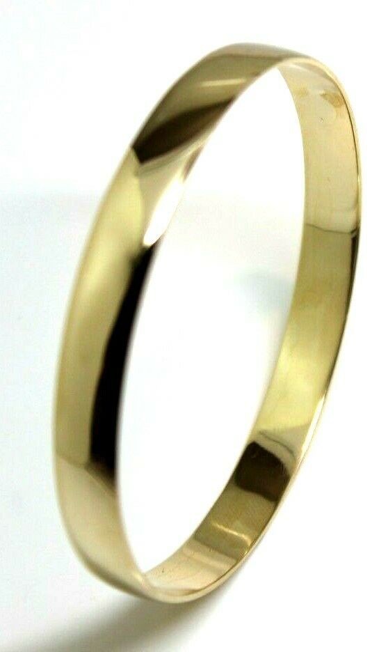 Genuine 9ct 9kt FULL SOLID Heavy Yellow, Rose or White gold 8mm wide 65mm inside diameter Bangle