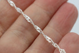 Genuine New Sterling Silver 25cm Singapore Twist Anklet