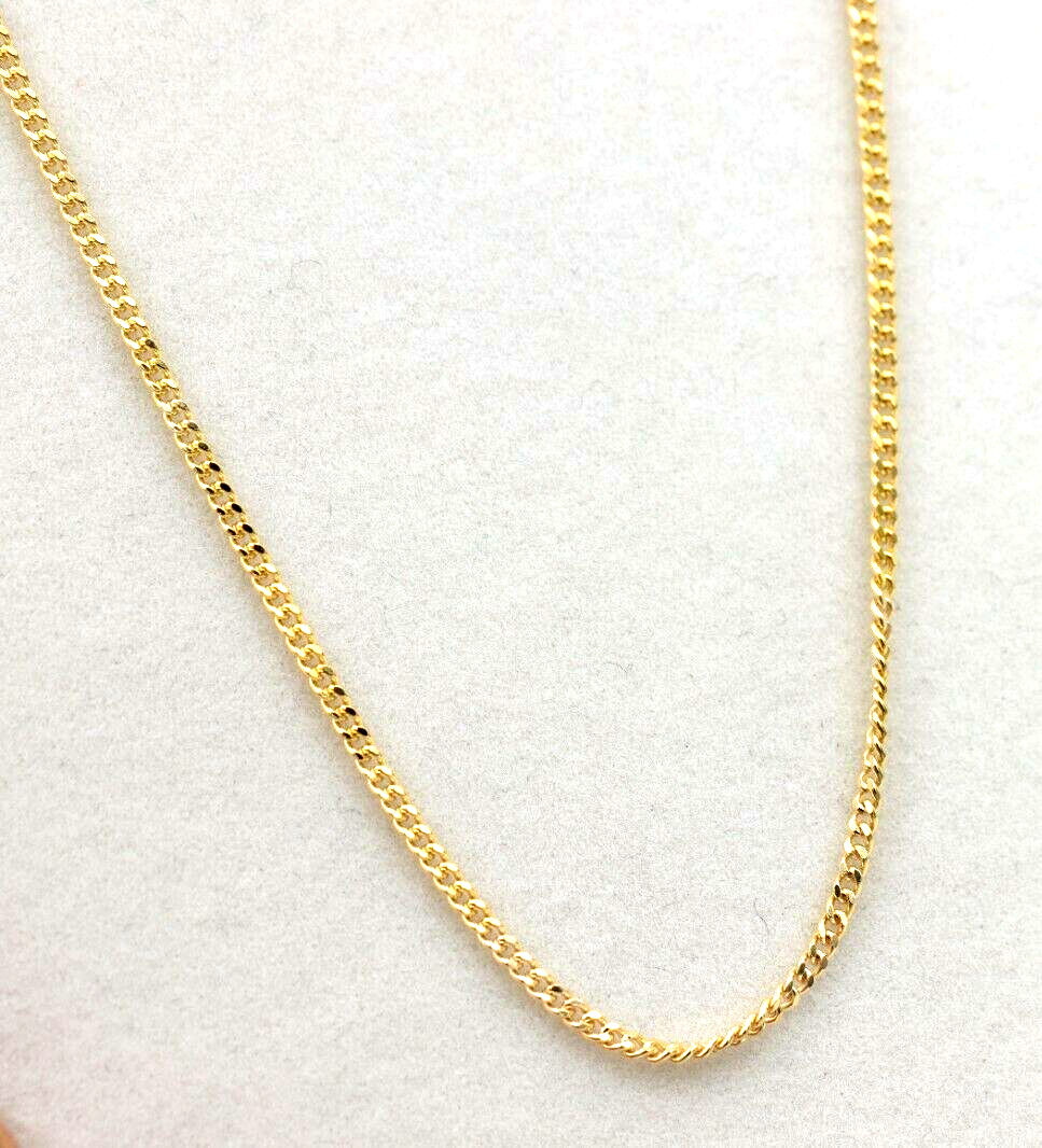 Genuine 9ct Yellow Gold Curb Kerb Necklace / Chain 4.4grams 50cm