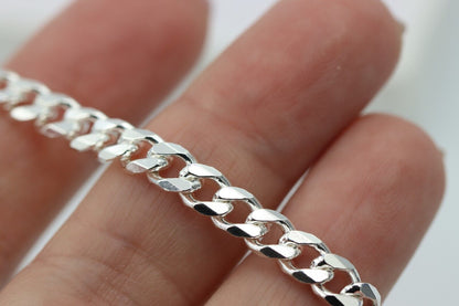 Genuine 925 Sterling Silver Kerb Curb Link Chain 31 grams 55cm