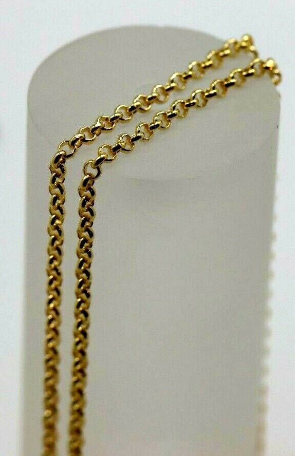 Genuine 9ct Yellow Gold Belcher Chain Necklace 50cm 6.1 grams