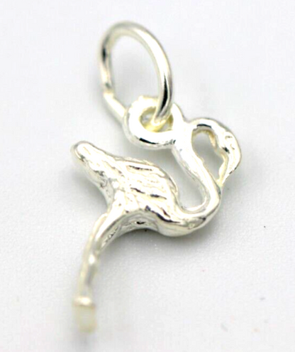 Sterling Silver Small Flamingo Pendant Or Charm