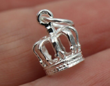 Sterling Silver Small Royal Crown Pendant Or Charm *Free Post In Oz