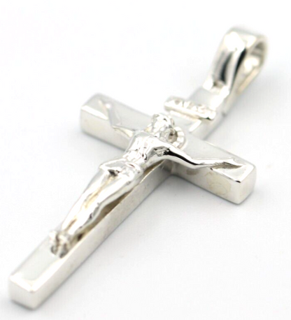 Genuine Large Heavy Sterling Silver 925 Crucifix Cross Pendant