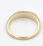 Size L Genuine Solid 9ct Yellow, Rose or White Gold Signet Ring Engraved Initials or Numbers