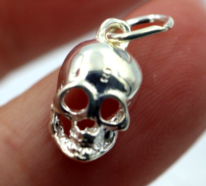 Genuine Sterling Silver 925 Skull Pendant / Charm