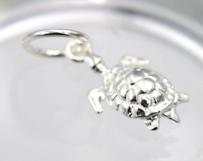 Genuine Sterling Silver 925 Turtle Charm / Pendant