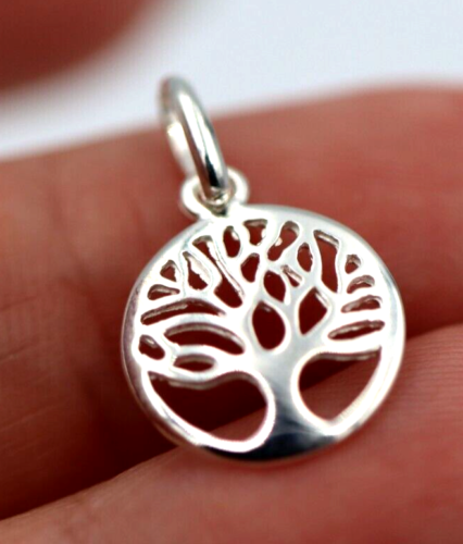 Genuine Sterling Silver Small Filigree Tree Of Life Pendant / Charm