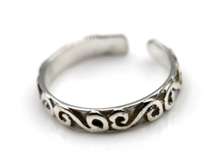 Kaedesigns New Genuine Sterling Silver Swirl Toe Ring