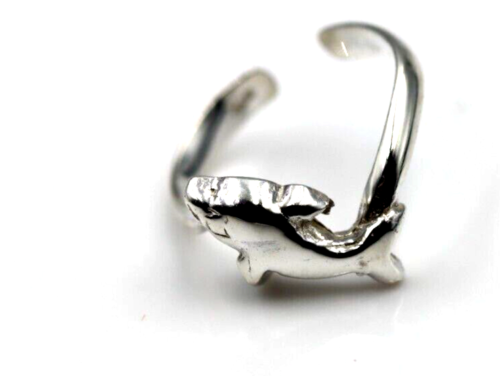 Kaedesigns New Genuine Sterling Silver Dolphin Toe Ring