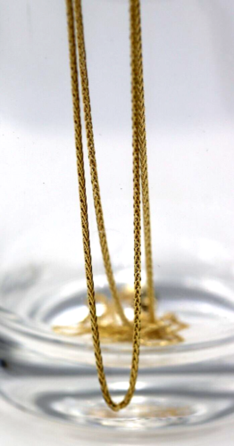 Genuine Solid 9ct 9k Yellow Gold Fine Spiga Ladies Necklace 55cm -Free post