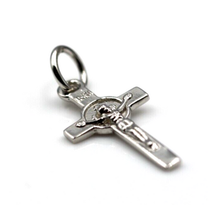 Genuine Full Solid New 9ct 9K Yellow, Rose or White Gold Catholic Crucifix Cross Pendant