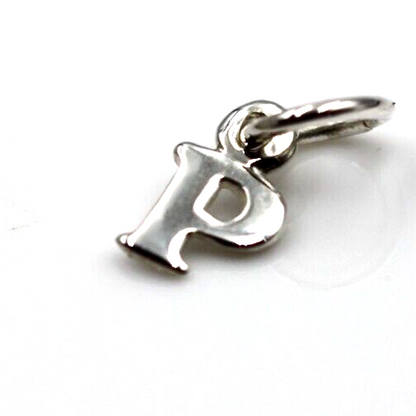 Sterling Silver 925 Capital Initials Letter Personalised Tiny Pendant Charm A to Z