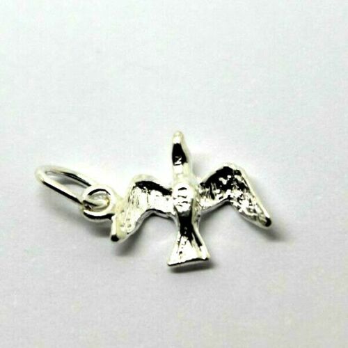 Sterling silver small light weight sterling silver dove charm + jump ring