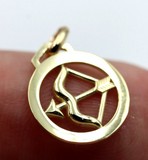 Genuine New 12mm Sterling Silver 925 or 9ct Yellow Gold Pendant / Charm - Sagittarius