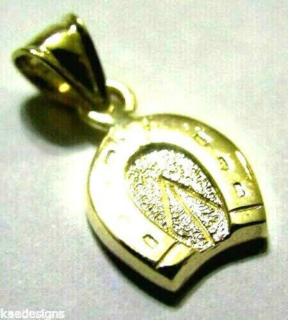 Kaedesigns Genuine New 9ct Large Genuine Yellow, Rose Or White Gold Horseshoe Pendant