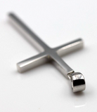 Kaedesigns New Genuine Stick Sterling Silver 925 Cross Pendant