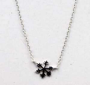 Genuine Sterling Silver 925 Snowflake Pendant + Chain Necklace *Free Post In Oz