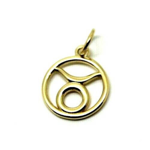 Genuine 9ct 9K Yellow, Rose Or White Gold Modern Zodiac Taurus Pendant