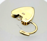 Genuine Small 11mm 9ct Yellow Gold Filigree Heart Pendant Padlock