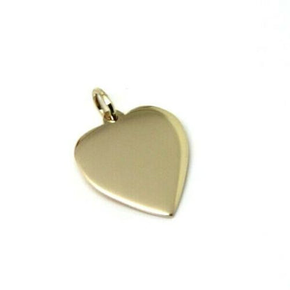 Genuine 375 9ct Yellow or Rose or White Gold Small Heart Shield Pendant