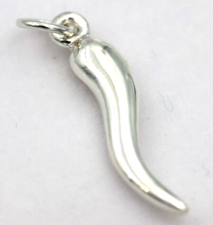 Genuine Sterling Silver 925 Lucky Horn Of Plenty Pendant / Charm