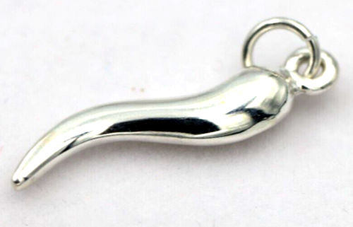 Genuine Sterling Silver 925 Lucky Horn Of Plenty Pendant / Charm