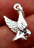 Genuine Sterling Silver 925 Small 3D Eagle Bird Pendant / Charm -Free post