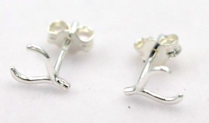 Kaedesigns New Sterling Silver Small Size Wishbone Stud Earrings