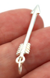 Genuine Sterling Silver Small 3D Arrow Pendant / Charm with jump ring -Free post