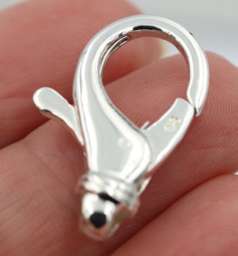 Sterling Silver Large Jumbo Size Lobster Clasp Connector Keyring