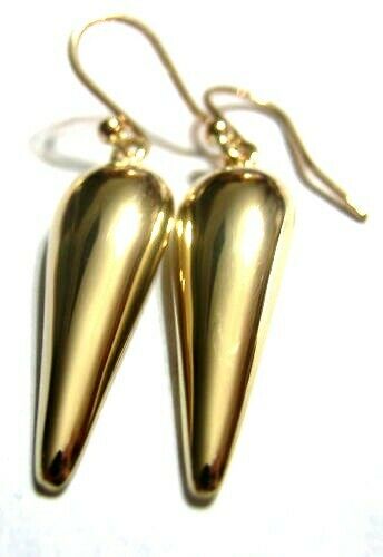 Kaedesigns Genuine 9ct 9kt Solid Yellow, Rose Or White Gold Half Tear Drop Teardrop Hook Earrings