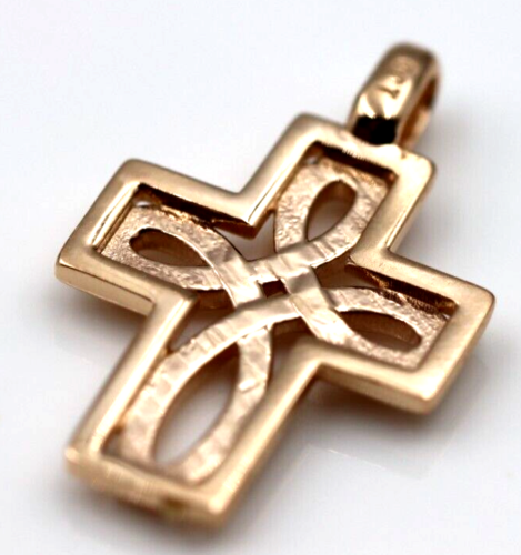 Kaedesigns, Genuine New 9ct 9k Yellow, Rose or White Gold 375 Celtic Cross Pendant