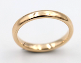 Genuine Custom Made Solid 9ct 9kt Yellow, Rose or White Gold 3mm Comfort Fit Wedding Band Size O