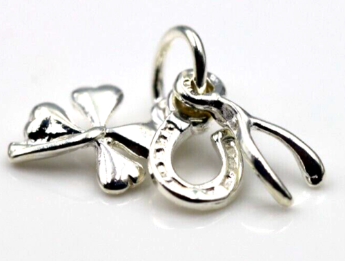 Sterling Silver Lightweight Lucky Good Luck Horseshoe Pendant Charm