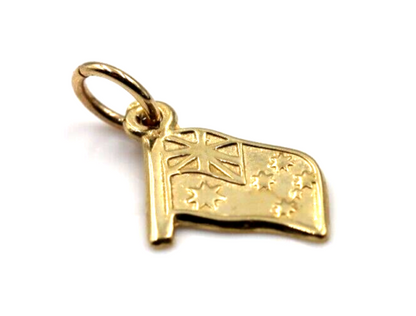 Kaedesigns, Genuine 9K Yellow Gold Australian Flag Charm or Pendant